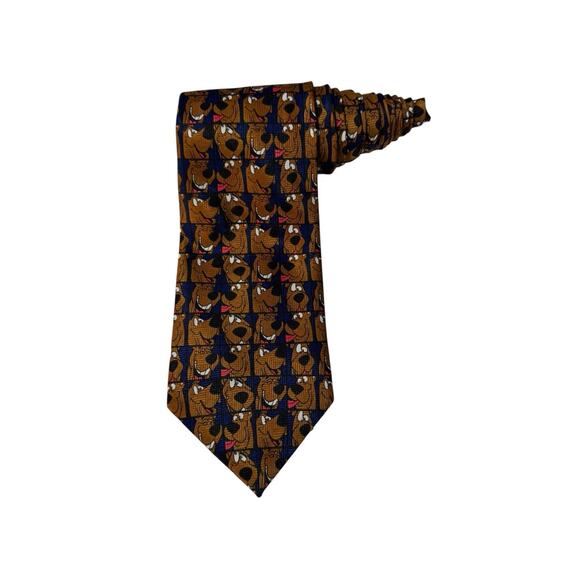 Cartoon Network Hanna Barbera Scooby Doo Faces Vintage Novelty 1999 Necktie - Picture 1 of 7
